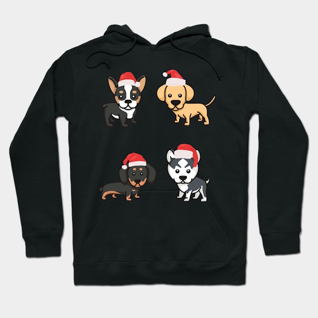 Dog Christmas Dog Lover Gift Hoodie by Anassein.os